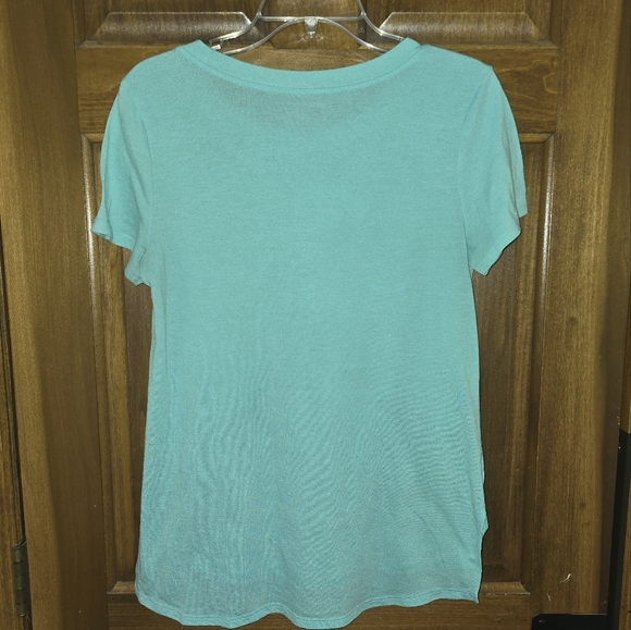 Arizona Jean Co. Short Sleeve Tee w/Hi-Lo Split Hem, Western Design, Large - Picture 8 of 11